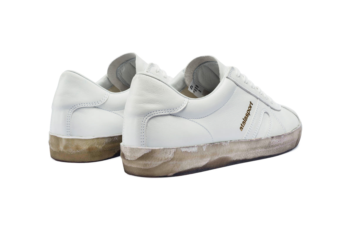 Star Leather - White Mono / Sand