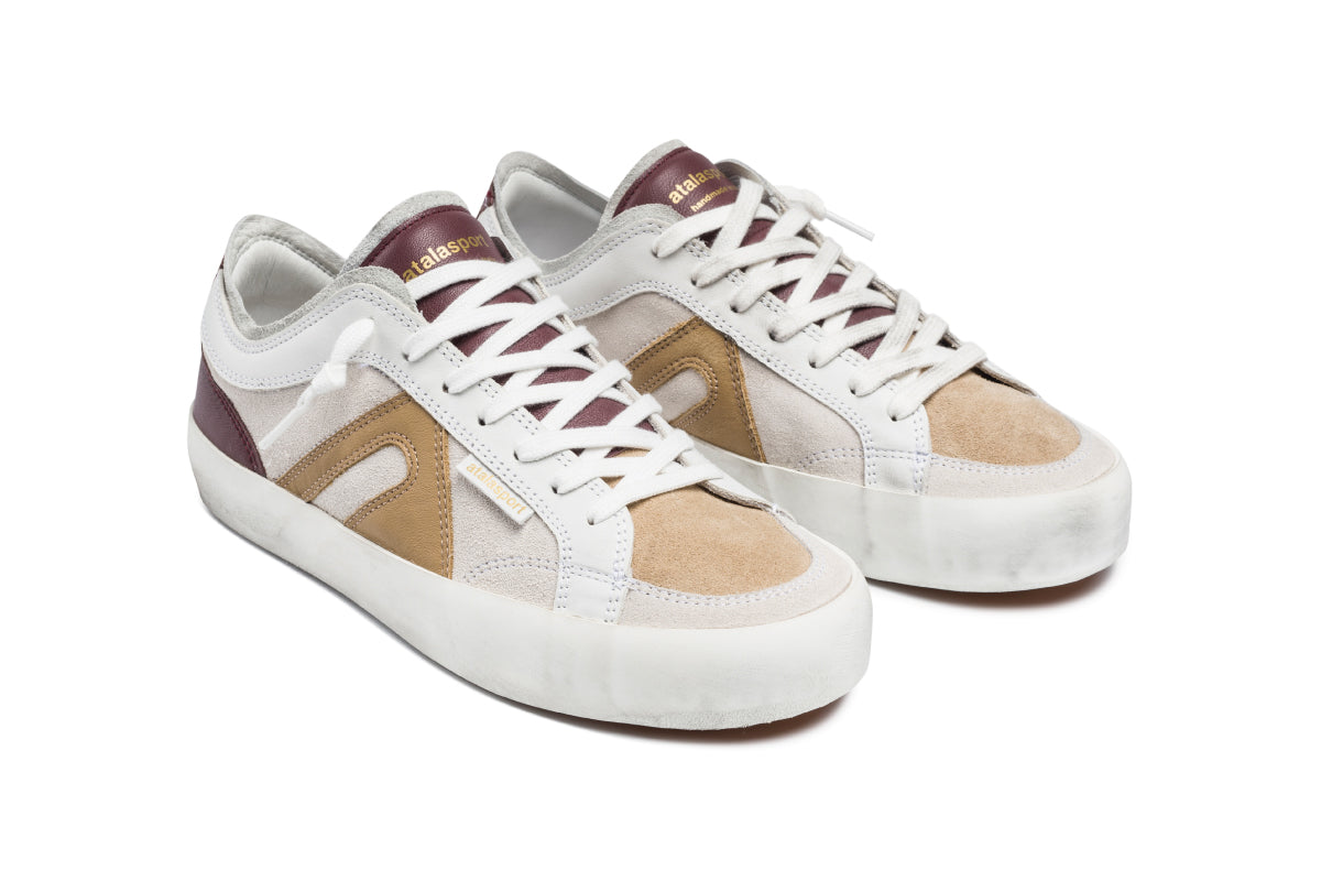 Time Suede - White / Bordeaux